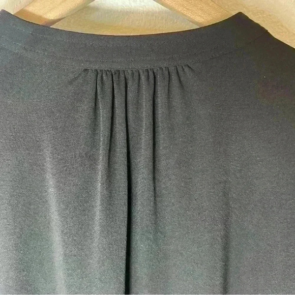 ELIZABETH AND JAMES Kohls Black Oversized Drop Waist Long Sleeve Dress Sz Small - Picture 9 of 12